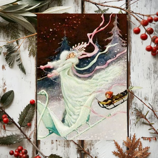 Vintage Snow Queen Rudolf Koivu Holiday Card (Creator Uploaded)