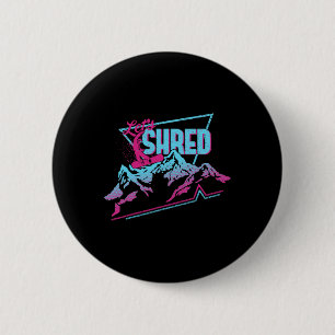 Vintage Snowboard Clothing 80s 90s Retro Snowboard 2 Inch Round Button