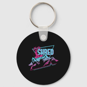 Vintage Snowboard Clothing 80s 90s Retro Snowboard Keychain