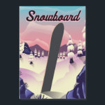 Vintage Snowboard travel poster<br><div class="desc">Vintage Snowboard travel poster in a beautiful vintage style.</div>