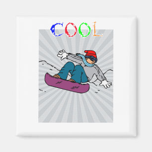 Vintage Snowboarder Snowboarding snowboarding Magnet