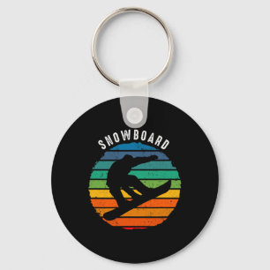 Vintage Snowboarding Clothing - Sunset Snowboard Keychain