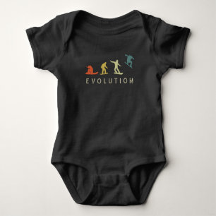 Vintage Snowboarding Evolution Freestyle Snowboard Baby Bodysuit