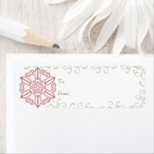Vintage Snowflake Swirl Christmas Gifts Tags