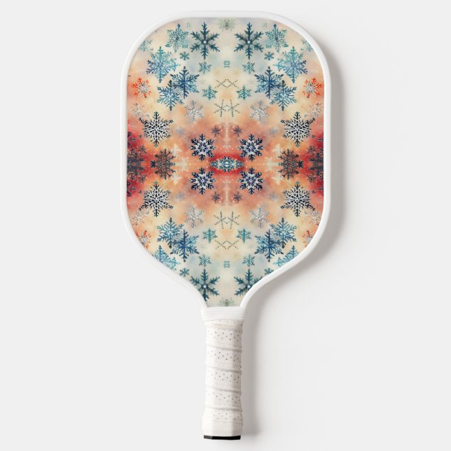 Vintage Snowflakes Pattern - Pickleball Paddle (Back)