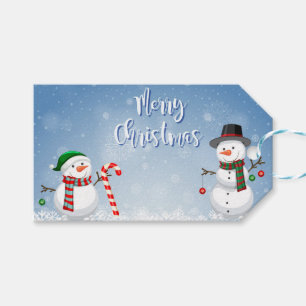 Vintage Snowman Christmas  Gift Tags