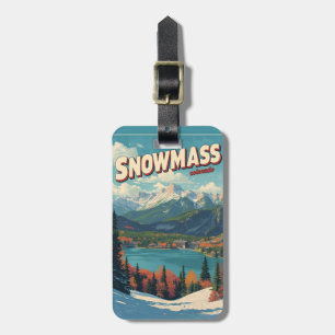 vintage SNOWMASS lake aspen Colorado skiing gift Luggage Tag