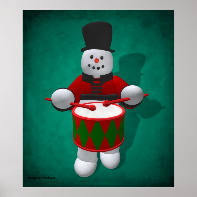 Vintage Snowmen: Drummer Poster (Front)