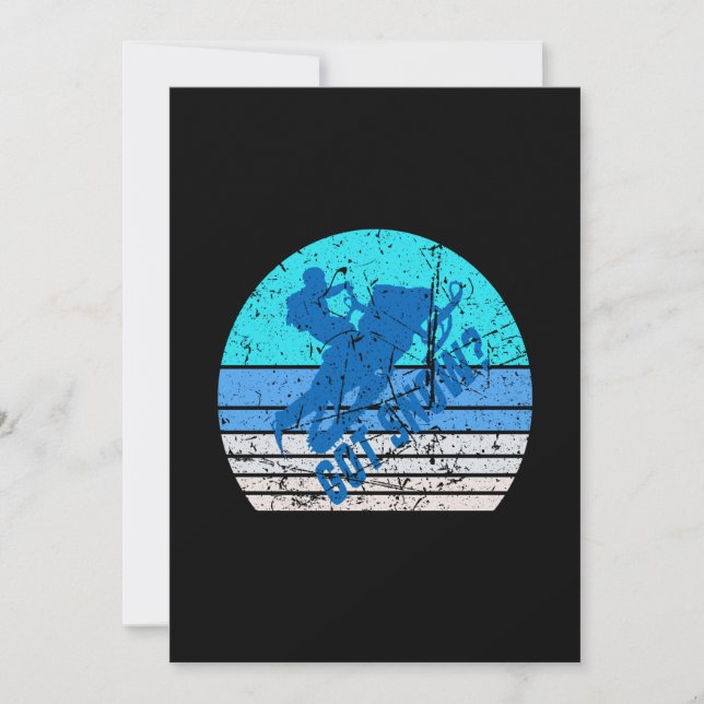 Vintage Snowmobiling Invitation (Front)