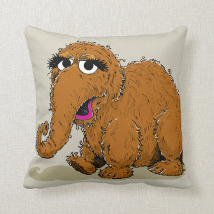 Vintage Snuffleupagus Throw Pillow