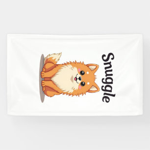 Vintage Snuggle Pomeranian Cute Dog Illustration D Banner