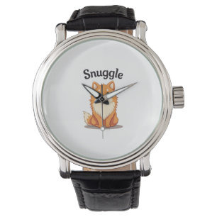Vintage Snuggle Pomeranian Cute Dog Illustration D Watch
