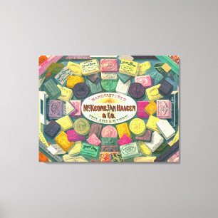 Vintage Soap Ad 1865 Canvas Print