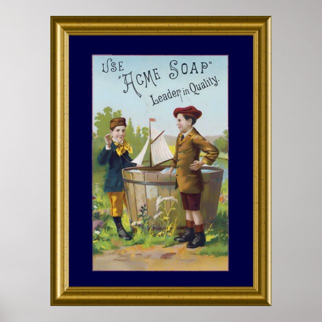 Vintage Soap Ad Art Poster (Front)