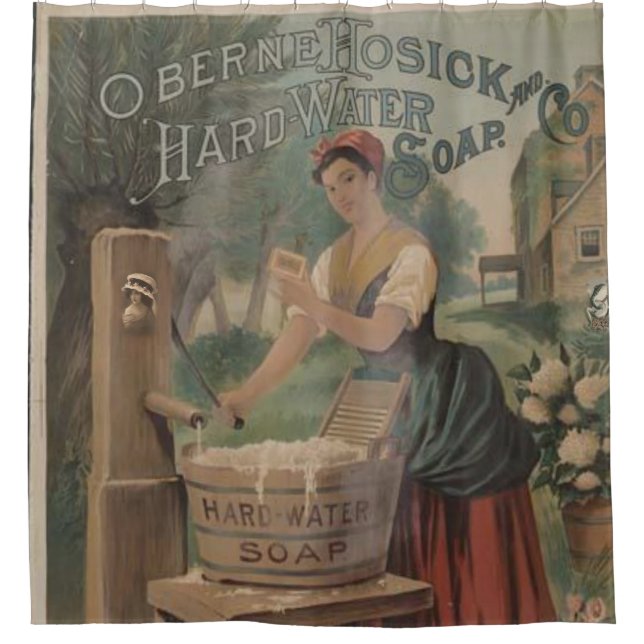 vintage soap lady showercurtain (Front)