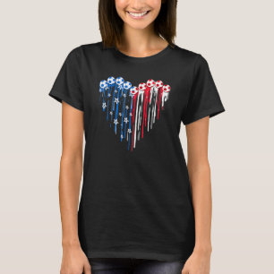 Vintage Soccer 4th of July Men USA American Flag B T-Shirt