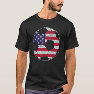 Vintage Soccer 4th Of July Men USA American Flag B T-Shirt