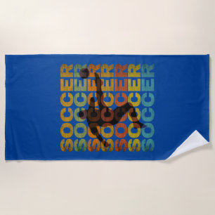 VINTAGE SOCCER BEACH TOWEL