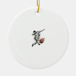 Vintage Soccer Dab Player Graphic Shirt Design_1 Ceramic Ornament