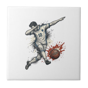 Vintage Soccer Dab Player Graphic Shirt Design_1 Tile