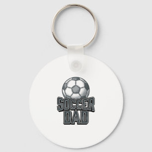 Vintage Soccer Dad Bold Engraving Shirt Design_1 Keychain