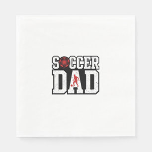 Vintage Soccer Dad Distressed Sports Typography Sh Napkin