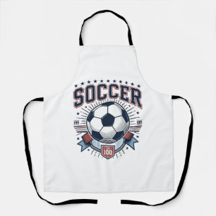 Vintage Soccer Emblem Shirt Design_1 Apron