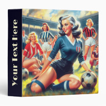 Vintage Soccer Girls Illustration