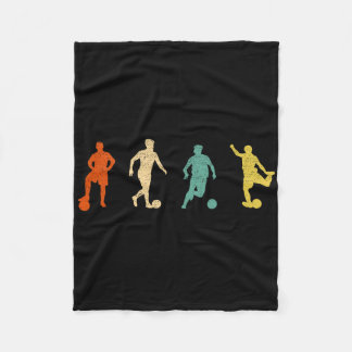 Vintage Soccer Graphic Design Futbol Footbyll Socc Fleece Blanket