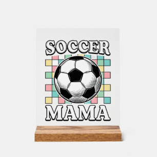 Vintage Soccer Mama Engraving Shirt Design_1 Acrylic Sign
