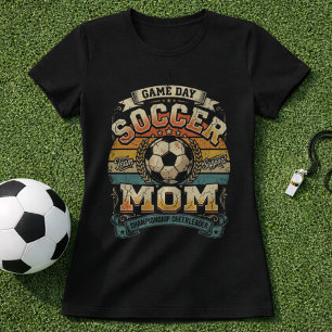 Vintage Soccer Mom Game Day Badge T-Shirt