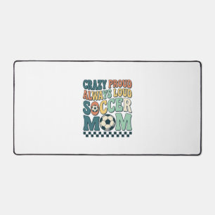 Vintage Soccer Mom Proud Loud Shirt Design_1 Desk Mat
