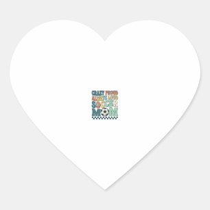 Vintage Soccer Mom Proud Loud Shirt Design_1 Heart Sticker