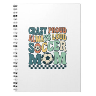 Vintage Soccer Mom Proud Loud Shirt Design_1 Notebook