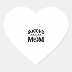 Vintage Soccer Mom Shirt Vector Design_1 Heart Sticker
