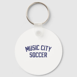 Vintage Soccer Nashville Music City Soccer Retro F Keychain