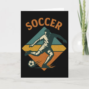 Vintage Soccer Player Kick Clic Style  Card