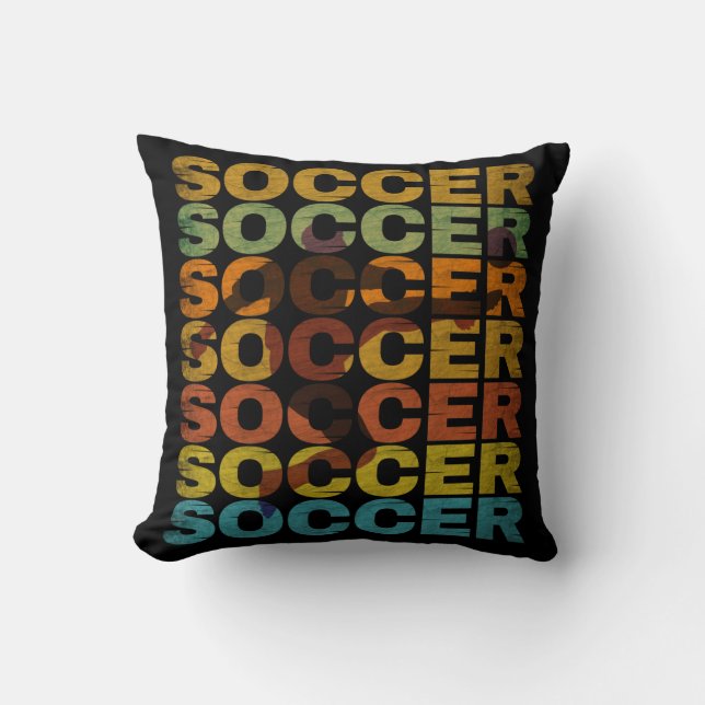VINTAGE SOCCER THROW PILLOW (Front)