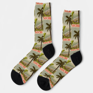 Vintage Sochi Marine Station Fine Art Travel Socks
