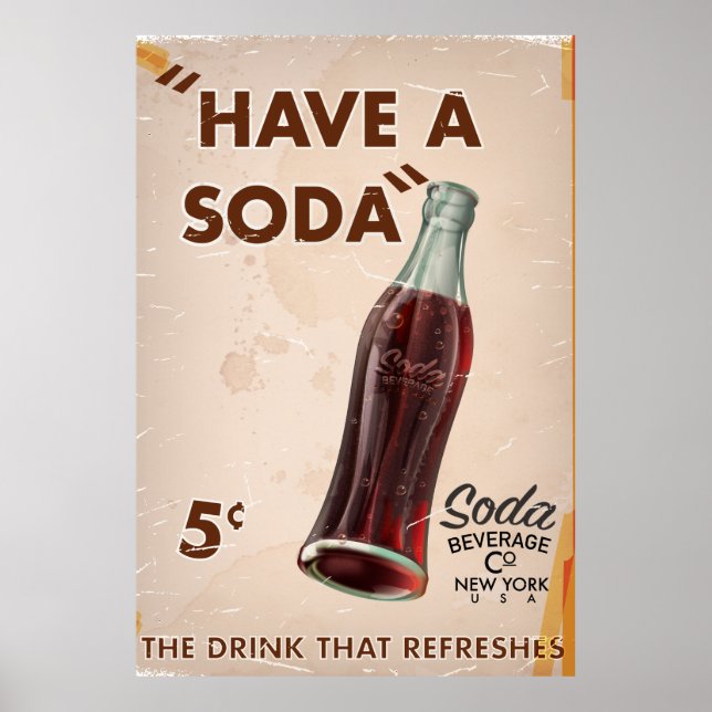 Vintage Soda Poster (Front)