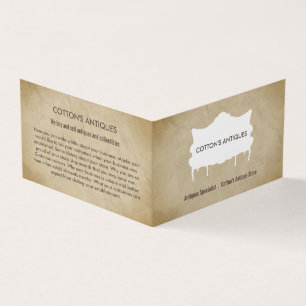Vintage Sofa, Vintage Paper, Antique Dealer, Store Business Card