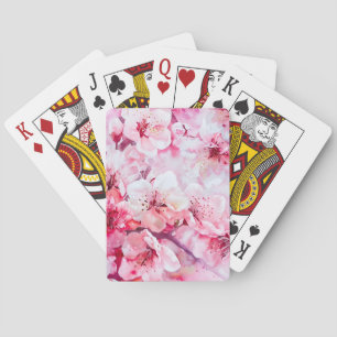 Vintage Soft Pink Petal Blossom Playing Cards