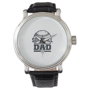 Vintage Softball Dad Vector T-Shirt Design_1 Watch