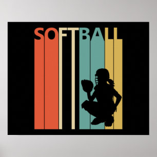Vintage Softball Poster