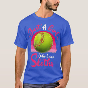 Vintage Softball Sports Lover Just A Girl Who Love T-Shirt