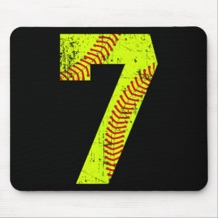 Vintage Softll 7 Jersey Number Mouse Pad