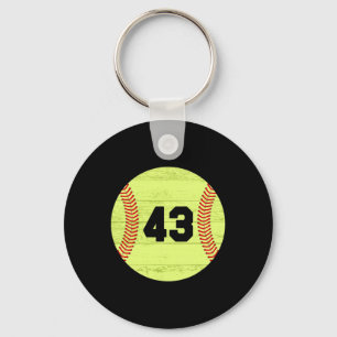 Vintage Softll Jersey Number 43 Keychain