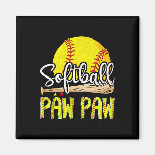 Vintage Softll Paw Paw Softll Player Game Day Magnet