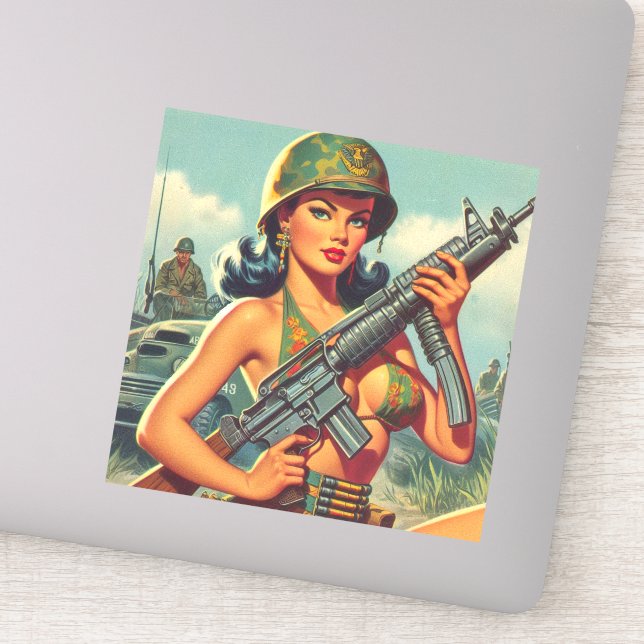 Vintage Soldier Pin-up (Detail)