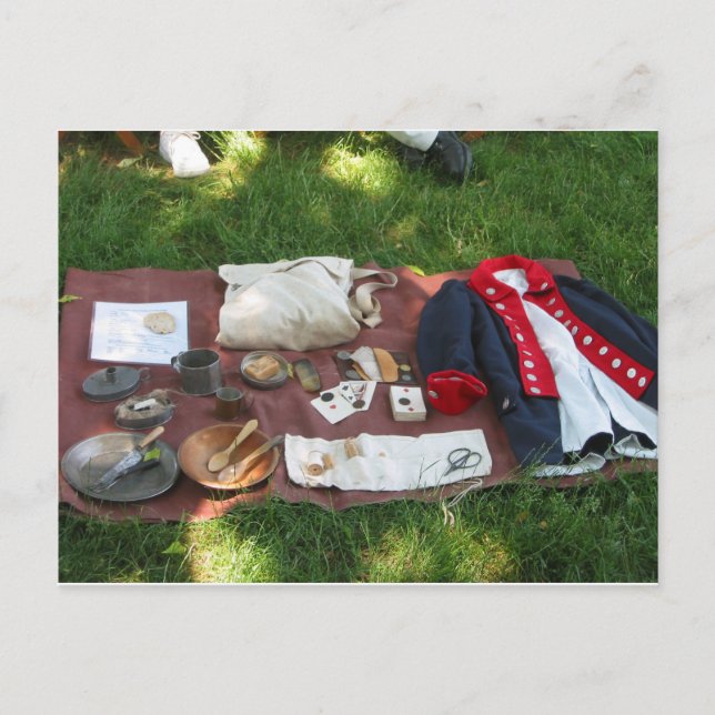 Vintage Soldier Supplies Postcard (Front)